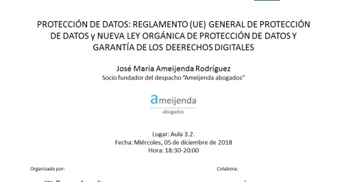 Cartel Charla Protección de Datos